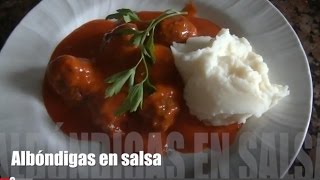 Receta Albondigas en salsa [upl. by Ahsote]