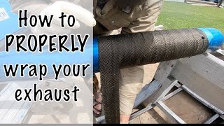 Exhaust wrap  TIPS amp TRICKS  How to wrap exhaust like a professional [upl. by Ainek]