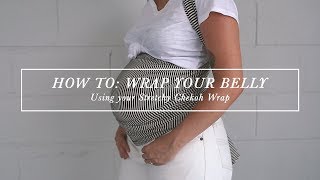 How To Wrap Your Pregnant Belly Using Your Chekoh Stretchy Wrap [upl. by Nanis]