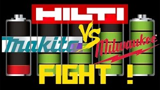 HILTI vs MAKITA vs MILWUAKEE Extreme Battery FIGHT PART2 [upl. by Iana261]