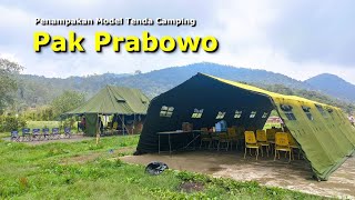 Camping Model Pak Prabowo  Penampakan Tenda Camping Terbesar ⛺ [upl. by Parrisch]