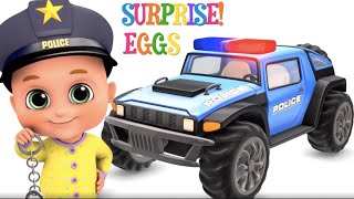 Police Car Chase  Cartoon police cars for kids  Jugnu Kids [upl. by Touber]