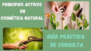 PRINCIPIOS ACTIVOS en cosmética natural casera 🍀 🌿 [upl. by Ardnekan]