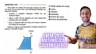 ENEM 2024 MATEMÁTICA PARA OBTER UM SÓLIDO DE REVOLUÇÃO UMA PROFESSORA REALIZOU AS SEGUINTES ETAPAS [upl. by Euqinu]