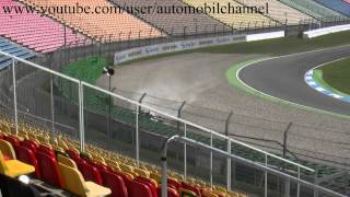 Trackday Hockenheimring Little KTM Xbow Crash Accident Unfall Chute [upl. by Marj]