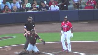 Braves home run August 9th 2013 [upl. by Irbmac74]