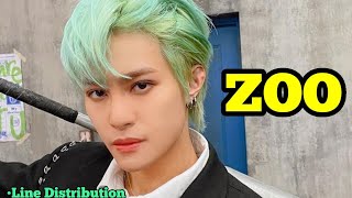 NCT X aespa  ZOO Line Distribution [upl. by Suiddaht802]