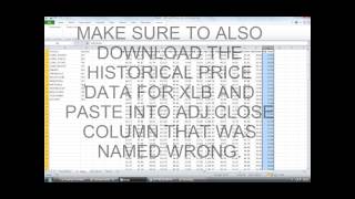 How to build a stock market sector correlation matrix in excel [upl. by Isiad]