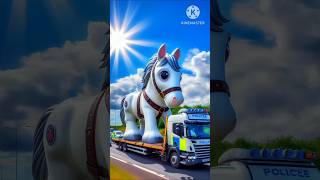 Evolution of cat  White Horse Transporting cats funny kitten cartoon crazycat cartooncat [upl. by Obie]