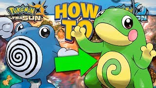 HOW TO Evolve Poliwhirl into Politoed in Pokémon Ultra Sun and Ultra Moon [upl. by Ranilopa]