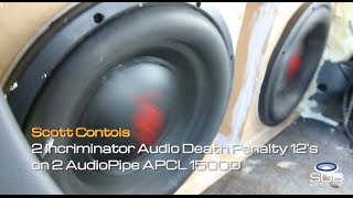 2 Incriminator Audio Death Penalty 12s on 2 Audiopipe apcl 1500Ds [upl. by Mattheus]