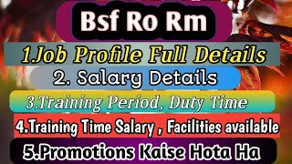 Bsf Hc Ro Rm Job Profile  Salary  Promotions  Training Period  Bsf Ro Rm Update [upl. by Ahso]