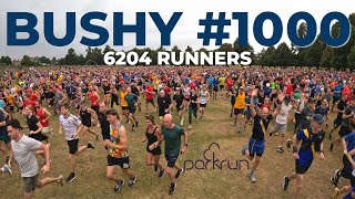 Bushy parkrun 1000  The worlds largest parkrun 6204 runners 4K [upl. by Trutko]