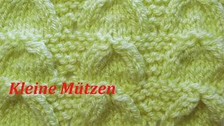 Mützen Muster08StrickenMuster für PulloverMützeTutorial Handarbeit Kreativ [upl. by Osgood140]