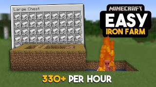 EASIEST 121 Iron Farm in Minecraft  Simple Tutorial [upl. by Michigan]