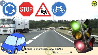 Nouvelle 40 questions dexamen de code de la route 2022 Serie 1 [upl. by Aivun455]