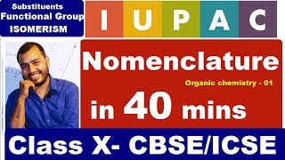 IUPAC  Nomenclature of ORGANIC Carbon amp its compound  Functional groups [upl. by Luben]