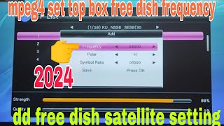 dd free dish satellite setting  mpeg4 set top box settings  mpeg4 set top box free dish frequency [upl. by Oigufer342]