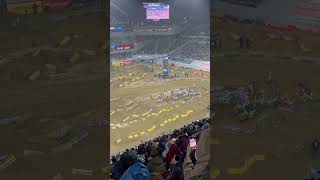 San Diego 450 main start Supercross Stewart Sexton [upl. by Attekram345]