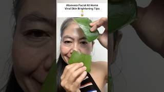 Easy Aloevera Facial At HomeRemove Dark Spots amp PigmentationGet Younger Skin beauty skin shorts [upl. by Delamare673]