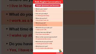 English Conversation Practice for Beginners  Daily Use Questions and Answers in English busy bees [upl. by Madian]