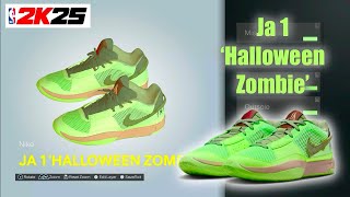 NBA 2K25 Shoe Creator  Ja 1 Halloween Zombie [upl. by Gerrilee]