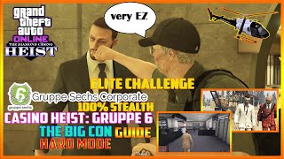 GTA Online The Diamond Casino Heist Big Con Gruppe Sechs 100 Stealth Elite Challenge Artwork Guide [upl. by Cogan]