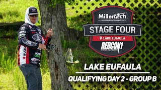 Bass Pro Tour  Stage Four  Lake Eufaula  Qualifying Day 2  Group B Highlights [upl. by Hakilam]