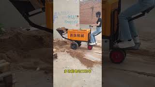 Cattle farm manure cleaning truck manure cleaning truck construction site tricycle building loading [upl. by Mahmud]