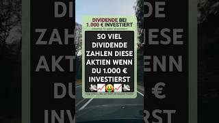 So viel Dividenden zahlen diese Aktien  dividende investieren aktien [upl. by Elleirbag]