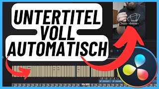 UNTERTITEL in DaVinci Resolve AUTOMATISCH erstellen [upl. by Outlaw137]