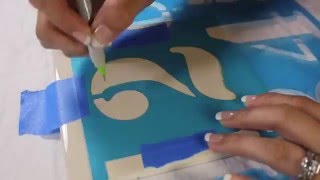 How to make painted home address tiles [upl. by Ahsikrats]