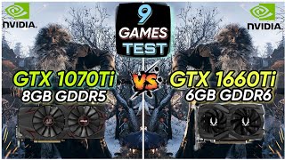 GTX 1070 Ti vs GTX 1660 Ti  9 Games Tested  Which Is Best Performer [upl. by Ylecara]