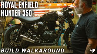 Royal Enfield Hunter 350 Build Walkaround  Exhaust Pipes Signals Tail Light Bars [upl. by Eelyme978]