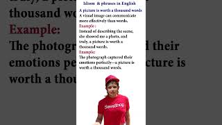 Idiom amp phrases in English24A picture is worth a thousand words [upl. by Artenahs]