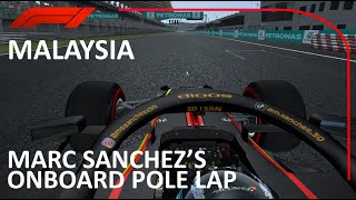 S4R3  Marc Sanchezs Onboard Pole Lap  2023 G4 Malaysian Grand Prix  rFactor [upl. by Eybba254]