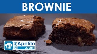 Receta de brownie de chocolate con nueces fácil y casera  QueApetito [upl. by Lilllie893]