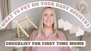 WHAT TO PUT ON YOUR BABY REGISTRY  baby registry checklist for first time moms  baby essentials [upl. by Laaspere]