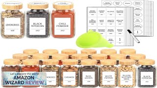 SWOMMOLY 24 Pcs Glass Spice Jars with Labels 8 oz Spice Jars Review [upl. by Halimeda640]