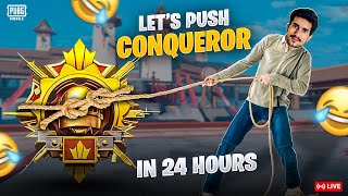 24 Hours Non Stop Conqueror Challenge  FM NASIR IS LIVE  PUBG MOBILE [upl. by Thorlay]