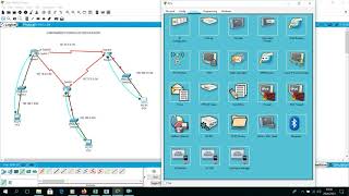 ENRUTAMIENTO ESTATICO CON 3 ROUTERS [upl. by Anilyx767]