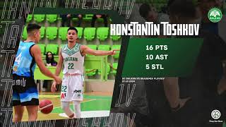 Konstantin Toshkov 16 PTS 10 AST 5 STL  BC Balkan Botevgrad  Sesame NBL  Oct 27 2024 [upl. by Ernesto]