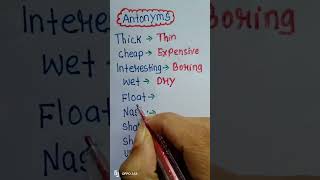 Antonyms words shortvideo work hard [upl. by Ardnait]