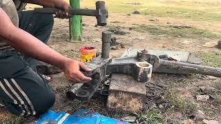 Truck bell crank repair  truck Murga pin bush replacement  Subratamechanic [upl. by Soni25]