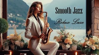 Elegant Smooth Jazz Performance  Saxophone in a Scenic Café  4K [upl. by Fitting466]