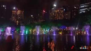 Water amp light show at Petronas Twin tower [upl. by Corabel]