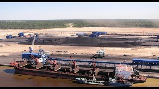 Complete TAKRAF stockyard and port terminal handling system in Russia [upl. by Bari]