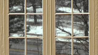 Falling Snow Viewed Through Window Relaxing [upl. by Attenauqa480]