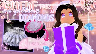 How to get TONS of DIAMONDS FAST ULTIMATE GUIDE Roblox Royale High DIAMONDS TRADING FARMING [upl. by Eiruam]