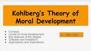 kohlbergh theory of moral development  bed med JBT NET jrf StudyWithSanju324 [upl. by Seraphine383]